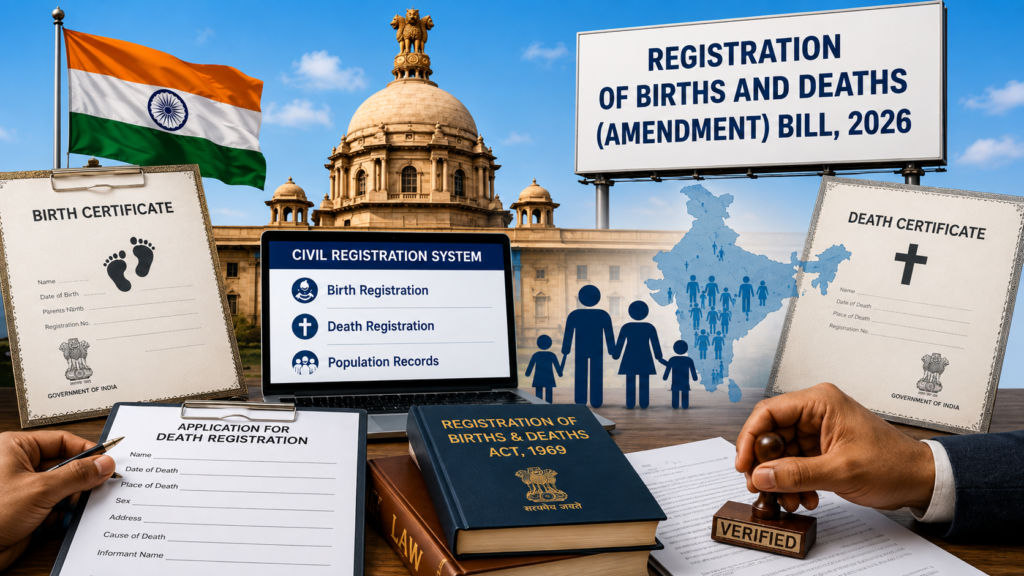 Registration of Births and Deaths Amendment Bill 2026 in India