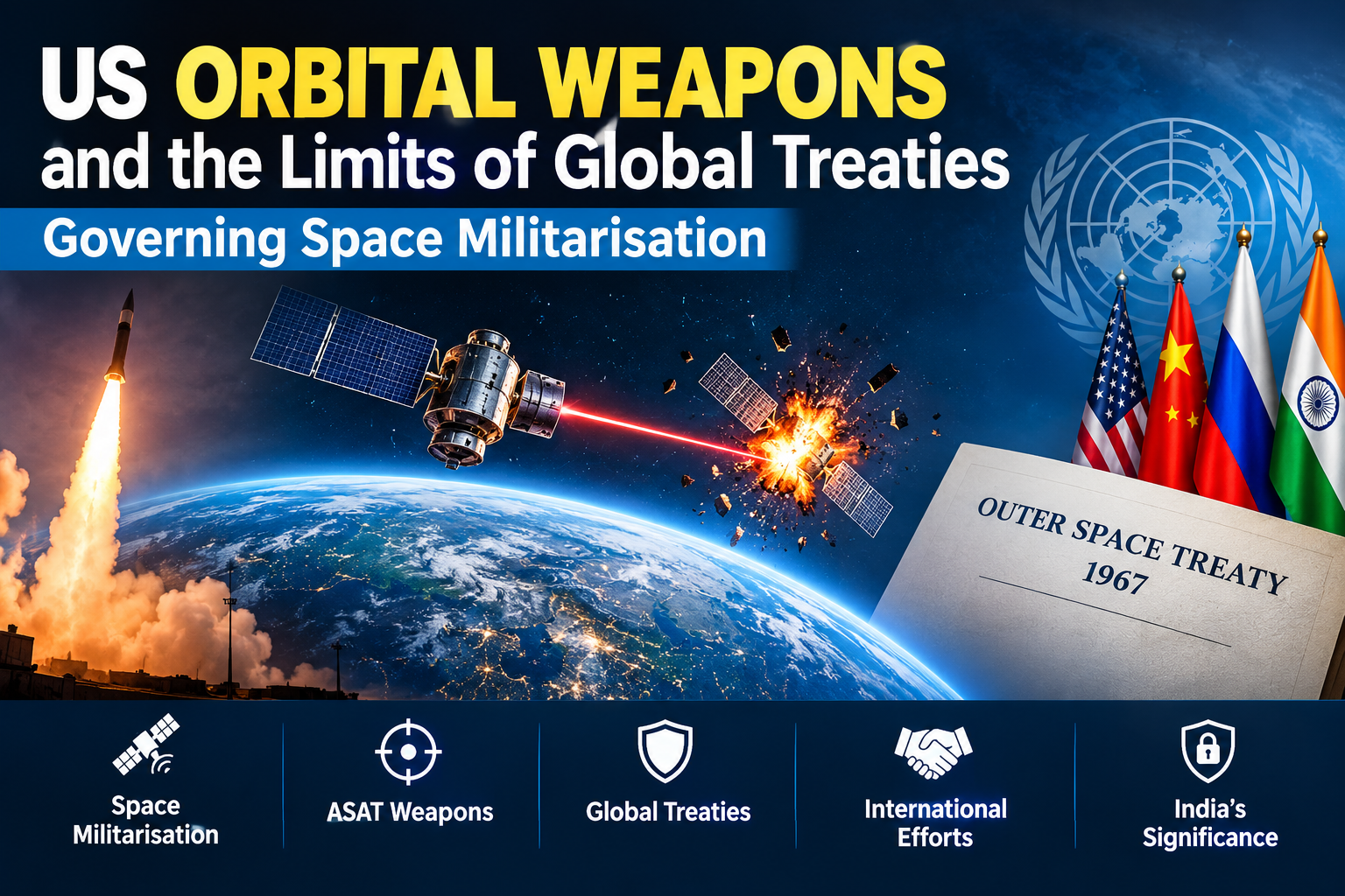 US Orbital Weapons & Space Militarisation: Global Treaties, ASAT & India